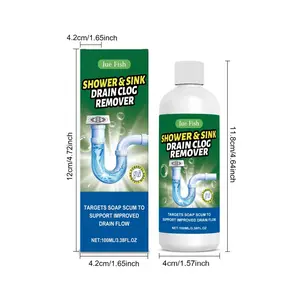 Powerful Drain Cleaner & Plunger Kit for Kitchen Sink & Shower, Hair & Grease Clog Remover, Effective & Safe Drain Unclogger for Home Use