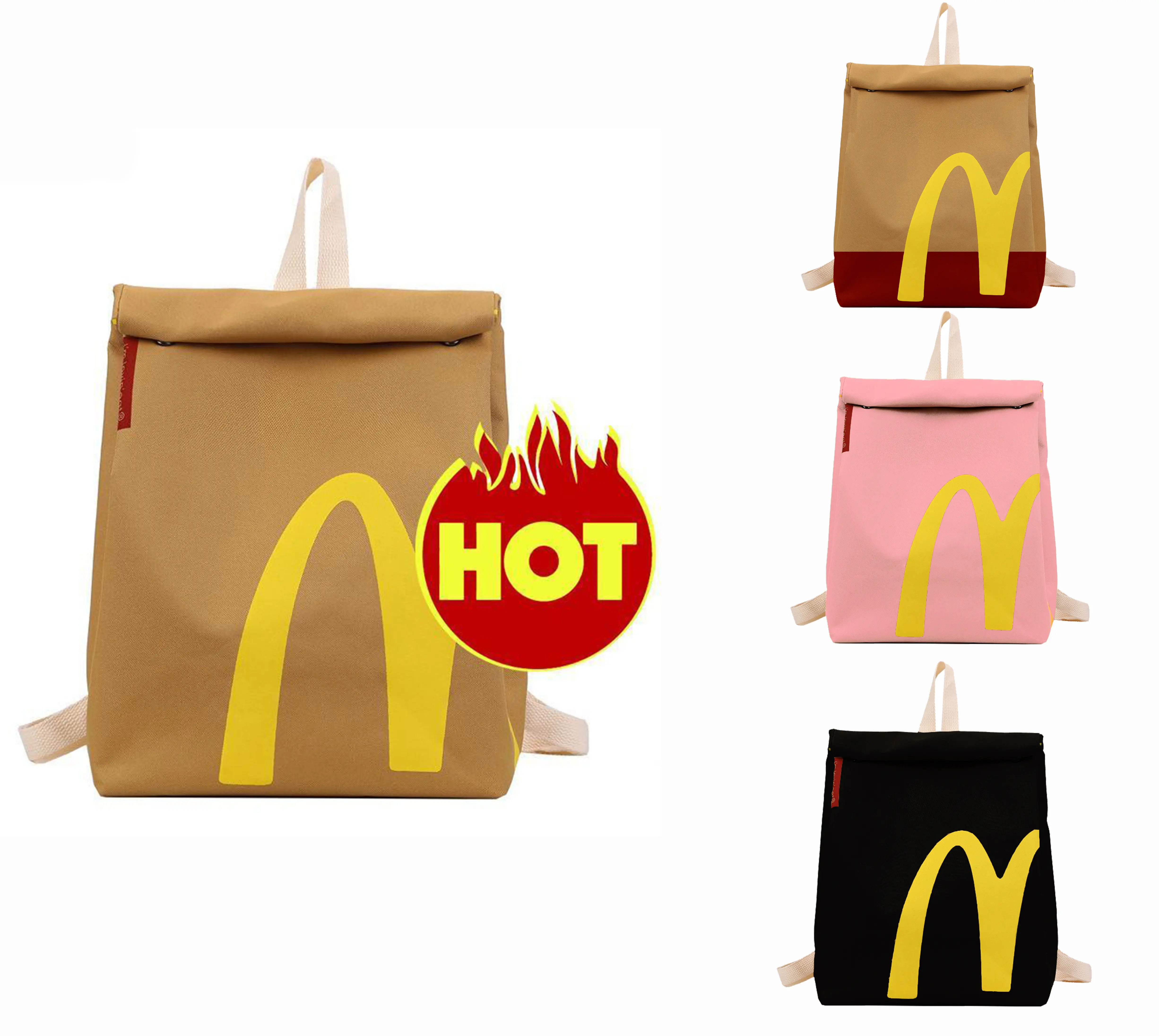 M Backpack Lightweight Knapsack Crossbody Shoulder Bag for Women Men Canvas Waterproof Durable
