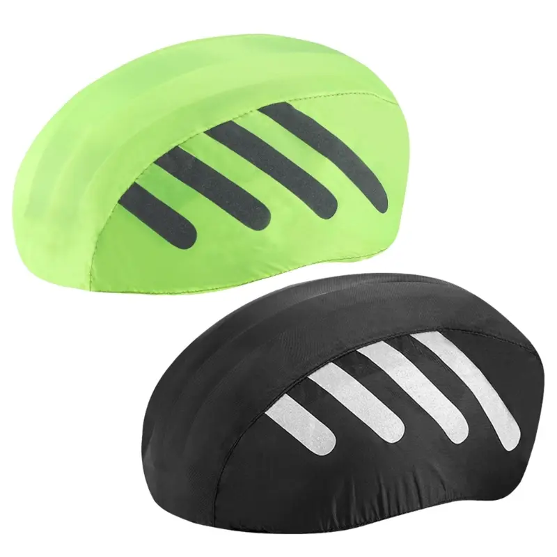 Unisex Bicycle Helmet Cover with Helmet Fit - Waterproof, Windproof, Reflective Fabric & Strips, 1-Size Rain Dust Protector for Cycling (Sports & Outdoor Accessories, Protective Gear)
