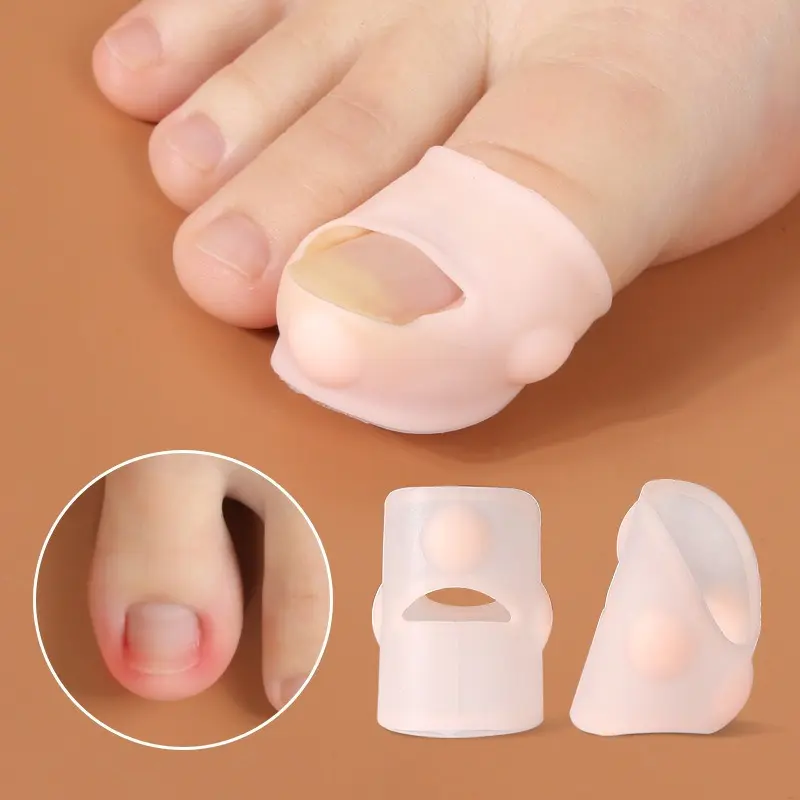 2pcs Ingrown Toenail Corrector Sleeves - Pain Relief & Nail Growth Prevention, Odorless Foot Care, Foot Care Products