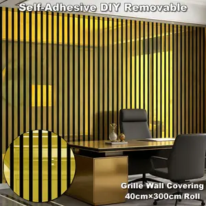 1roll/2roll / Self-Adhesive Waterproof Thickened Floor Covering, DIY Removable Mirror Film, Soundproof Reflective Grille Roll Material