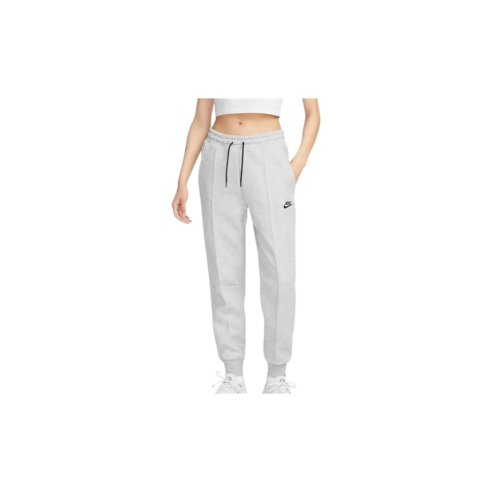 Sportswear Tech Fleece Mid-rise Joggers WMNS "Dark Grey Heather / Black" FB8330 063