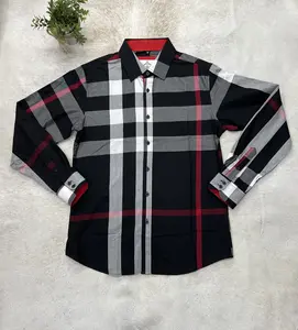 Long Sleeve Checkers Black