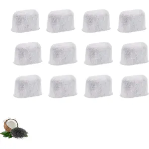12  Replacement Activated Charcoal Water Filters for Cuisinart Coffee Machines, Compared to Cuisinart DCC-RWF