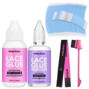 Dolahair Lace Glue Kit for Wigs – Extreme Hold Waterproof Lace Glue, Wig Tape, Lace Melt Band & Fast Acting Glue Remover Wig Install Tools Set
