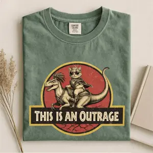 Vintage Dungeon Crawler Carl Shirt This Is An Outrage Shirt Princess Donut and Mongo Tee Fantasy Book Reader Tee Bookish Merch Cat Lover