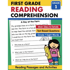 1st Grade Reading Comprehension Passages and Activities Workbook Ages 6 to 7: Comprehension Questions and Main Idea Skills for First Grade 1 Homeschool or Classroom (Comprehension Builders) Paperback – November 22, 2023