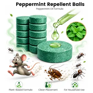 Rodent Repellent - 100% Natural Peppermint Oil Mouse & Pest Repellent Balls (12 Pack), Pesticide-Free Pet Friendly, Safe Rodent Deterrent for Indoor, Outdoor, Home & Garage