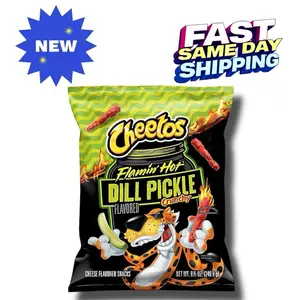 Flamin Hot Dill Pickle Crunchy Hot Cheetos Flavor Foods 8.50oz Snack Spicy