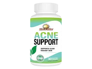 ACNE SUPPORT SKIN CARE SUPPLEMENT for Breakout Support for Clear, Smooth, Blemish Free, Radiant Skin  by Rise-N-Shine - 30 Day Supply