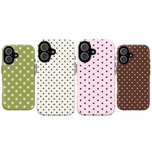Polka Dot Phone Case iphone 17 promax case air 16 plus 15 promax 14 pro 13max 12 11 Samsung S25 EDGE S24 S23 S22 S21 NOTE 20 Ultra Fe A71 A56 A36 Protection Smartphone