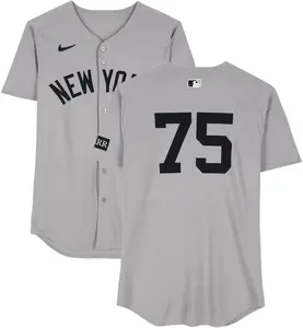 Camilo Doval New York Yankees Game-Used #75 Gray Jersey vs. Toronto Blue Jays on October 4, 2025 - Fanatics Authentic Certified