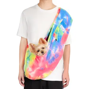 Dog Carrier Sling – Hands-Free Pet Carrier for Cats up to 14 lbs, Dog Slings for Small Dogs, Dog Sling Carrier for Every Day Use, Machine Washable Cool Cat Stuff Puppy pouch cotton lining