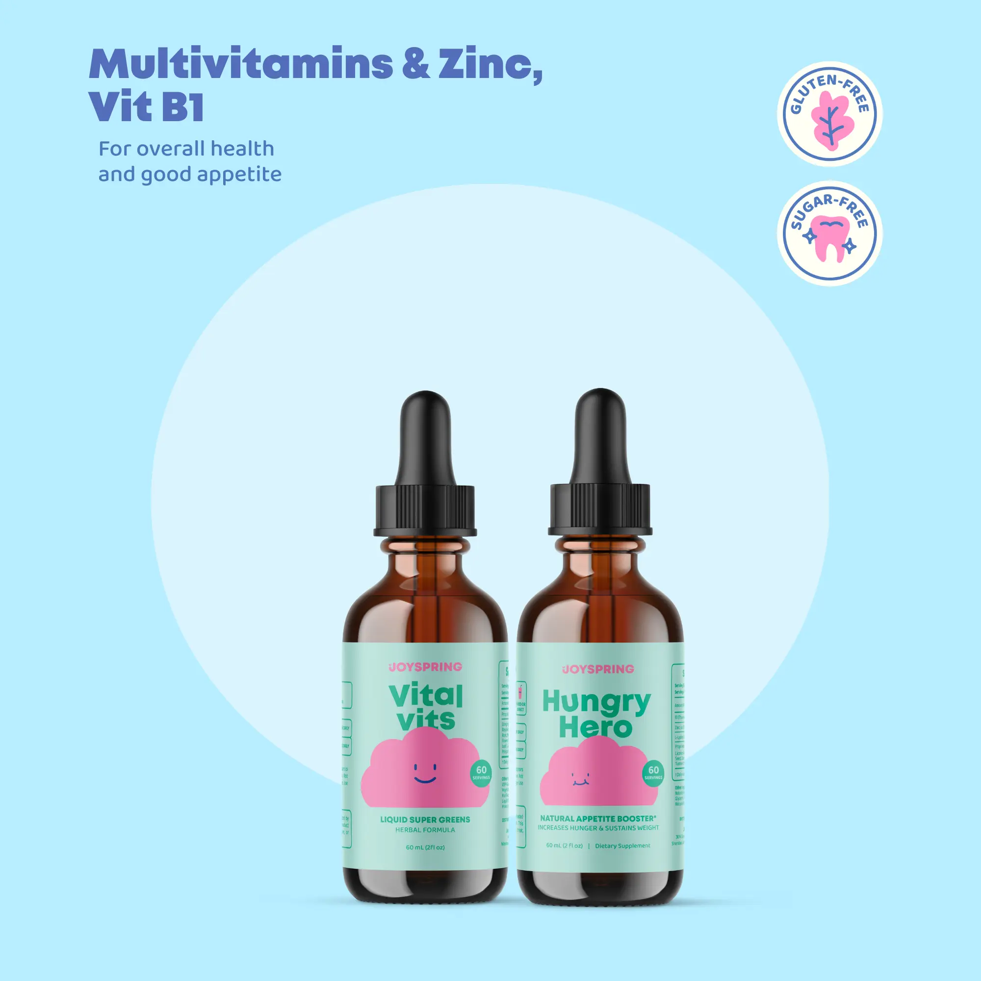 JoySpring Immune & Nutrition Essentials Bundle | Multivitamin + Hungry Hero
