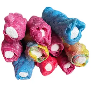 Marshmallow‑Stuffed Fruity Rolls 2ct — Two Candies in One Freeze‑Dried Sweet Crunchy Candy Snack