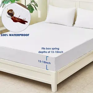 Bedding Encasement Six-Sided, Cooling Zippered Covered Mattress Protector Top - KING Bed Size