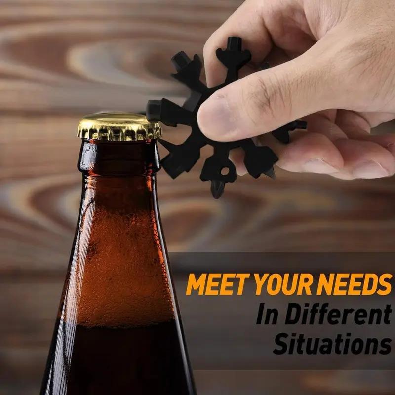 Viral 18-in-1 Snowflake Multi-tool Stainless Steel Portable Wrench All-in-One Screwdriver & Bottle Opener Must-Have Survival Gadget for Outdoor Activities Viral 18-in-1 Snowflake Multi-tool Stainless Steel Portable Wrench All-in-One Screwdriver & Bottle Opener Must-Have Survival Gadget for Outdoor Activities