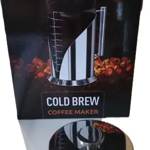 Cold Brew Coffee Maker 34oz - Stainless Steel Design with Precision Measurement for Optimal Brewing