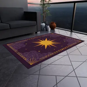 Purple Whimsigoth Rug | 4x6 foot Rug | Whimsigoth Home Decor | Purple Whimsigoth Home