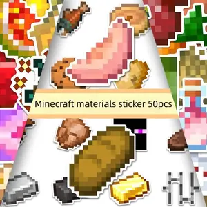 50 Pixel Art Stickers Set, Decorative Decals for DIY Crafts & Creative Projects, Perfect for Scrapbooking, Scrapbook Materials, Journaling, Gift Wrapping, Sticker Packs