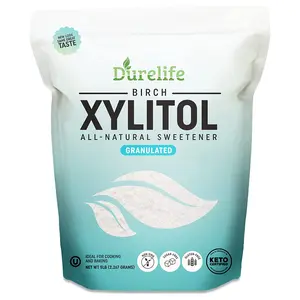 DureLife XYLITOL Sugar Substitute Made From 100% Pure Birch Xylitol NON GMO - Gluten Free - Kosher, Keto approve, Natural sugar alternative Sweet