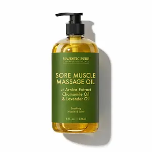Sore Muscle Massage Oil with Lavender and Chamomile Essential Oils | 8 fl  oz