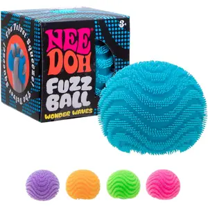 Fuzz Ball Sensory Toy with a Velvet Texture andSoftCloudSquish Wavy Pattern You Can See and Feel Ages3andUp Color May Vary; One Per Pack (Wonder Waves)
