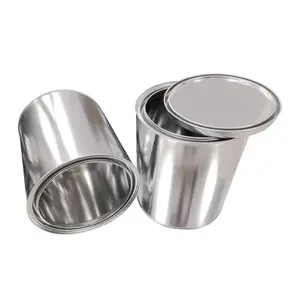 Empty Gallon Paint Cans with Lids - BOX OF 36 - Bulk Empty Metal 128onz Paint Cans with Lids