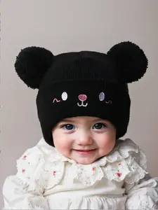 Unisex Beanie Hat for Toddlers, Kids & Babies, Y2K Style, Newborn Knitted Hat, Warm Winter Cap for Outdoor Use, Knitting Beanie