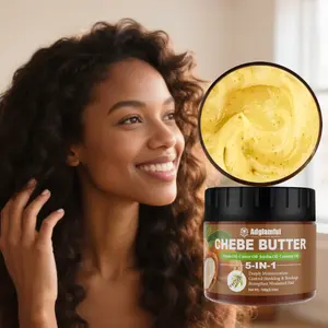 Chebe 5-in-1 Hair Care Butter – Enriched with moisturizing ingredients like argan oil, castor oil, jojoba oil, rosemary essential oil, and coconut oil to deeply nourish hair roots, strengthen strands, and reduce frizz