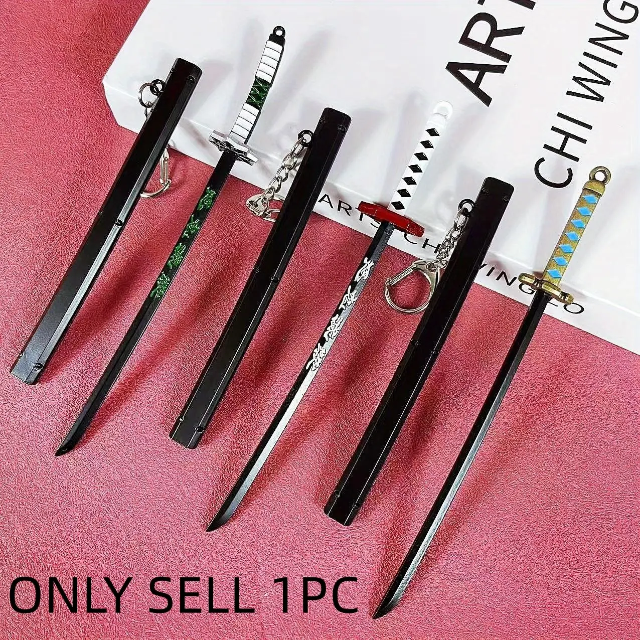 6inch 15cm Small Katana Keychain Mini Metal Ainme Safe Unsharpened Sword Black Steel Sabre Key Iron Ninja Knife Damascus Sword Blade Action Figure Original Samurai Sabre Steel Real Size Japanese Katana Keychain Toy Gift Keychain Kawaii Metal Keychains
