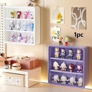 Wall-Mounted Doll Blind Box Storage Display Rack, Magnetic Large Capacity Figure Exhibition Case, Dustproof Toy Blind Box Organizer