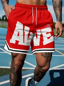 Plus Size Men'S Casual Shorts, 3D Print Party Jogger Shorts, Travel Beach Shorts, And Sports Shorts