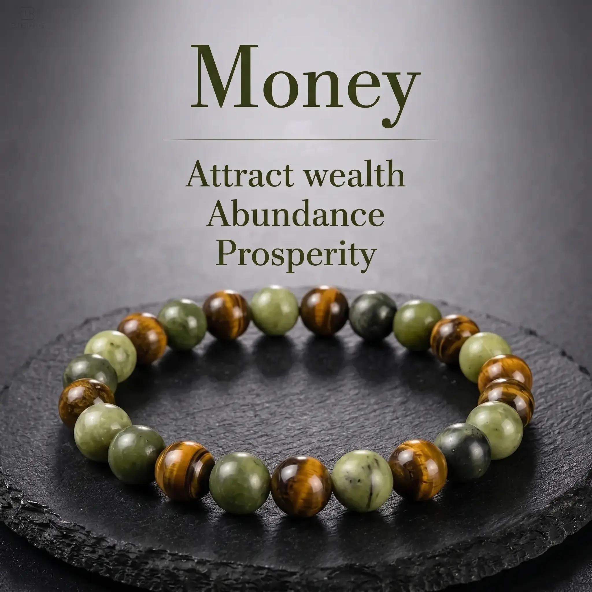 Money Attraction Bracelet Attracts Wealth with Green Aventurine & Tiger Eye beaded Stretchable jewelry protection bracelet encouragement gift fashion artificial Colorblock Beaded Crystal Bracelet Gift for Her summerwins