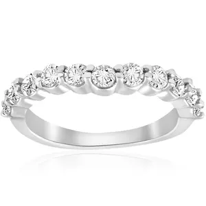 5/8 ct Diamond Engagement Guard Wedding Ring Enhancer Band 14k White Gold