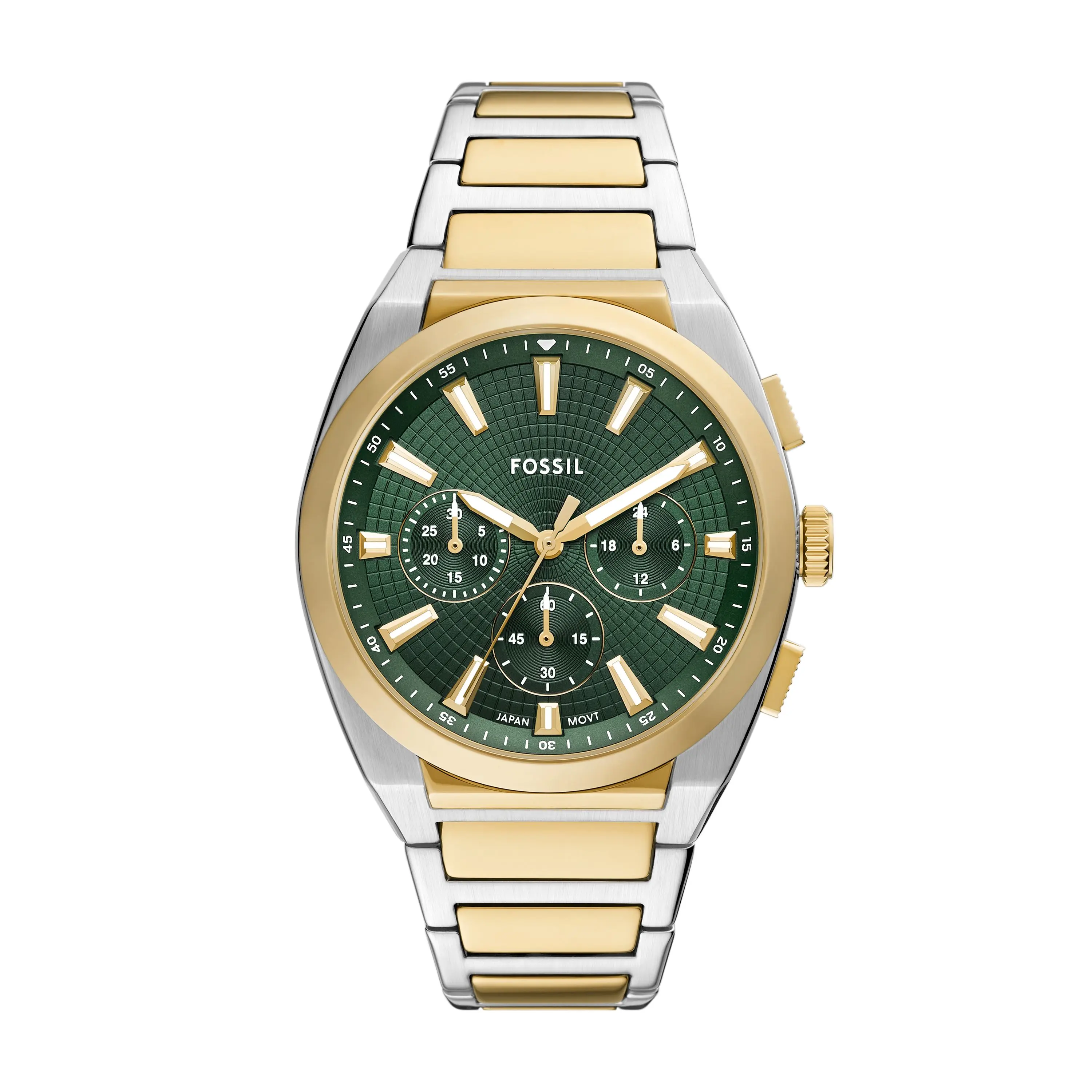 Fossil Men's Everett 44mm Chronograph, Two-Tone Stainless Steel Watch