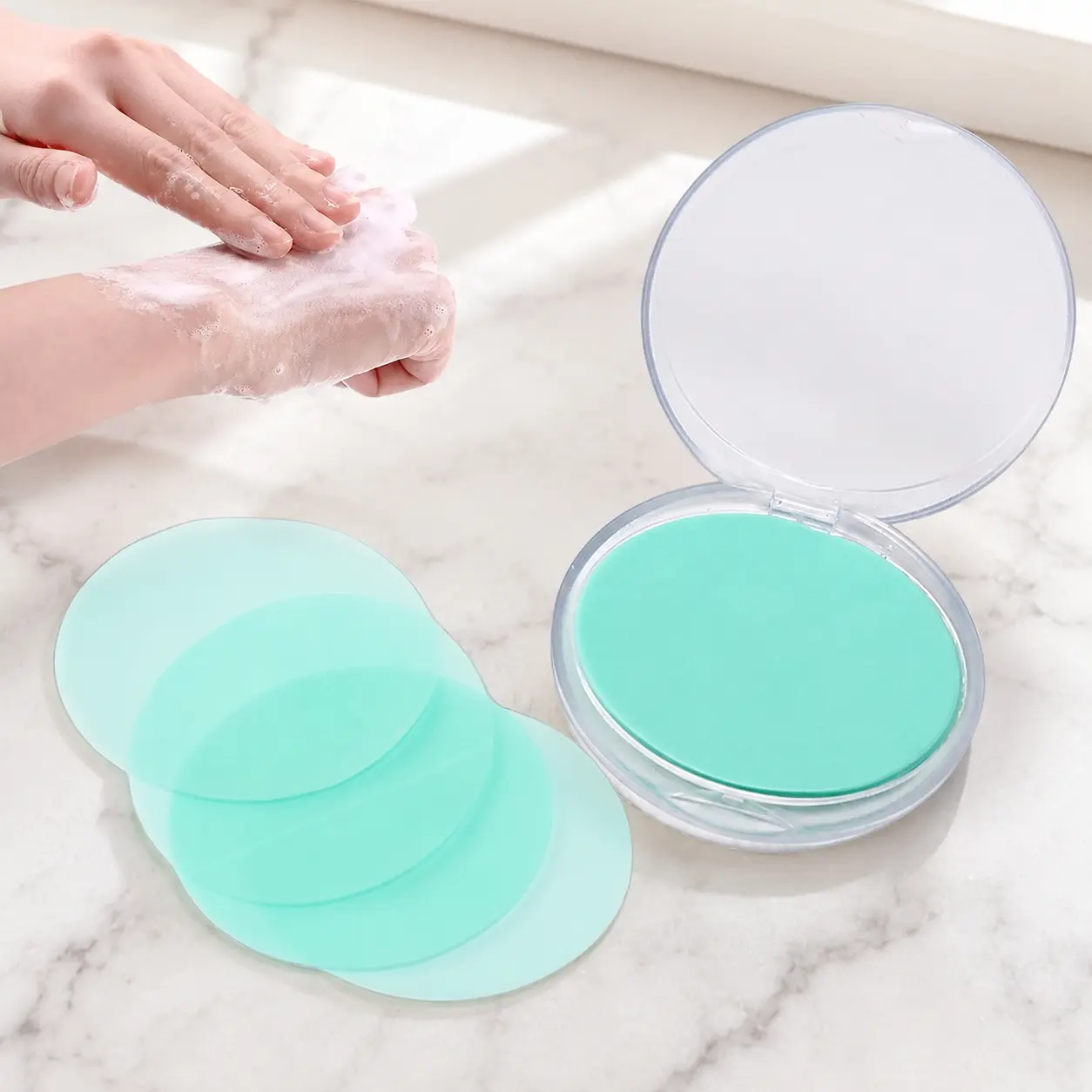 Portable Soap Sheets for Travel: Single Use Hand Cleansing Wipes Cleanser for Camping, Hiking, and Emergencies. Pocket-Sized Mini Waterless Soap Towelettes for Travel Hygiene, Outdoor Adventures, and Business Trips.