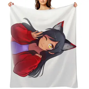 Aphmau Fall Throw Blanket For Women Mens Winter Nap Red Cat's Ears White Flannel Blankets Office Camping Car Travel Air Conditioned Quilt All Seasons Soft Plush Bedding Throws Home Decor Boys Girls Christmas Gift Super Cozy Blanket