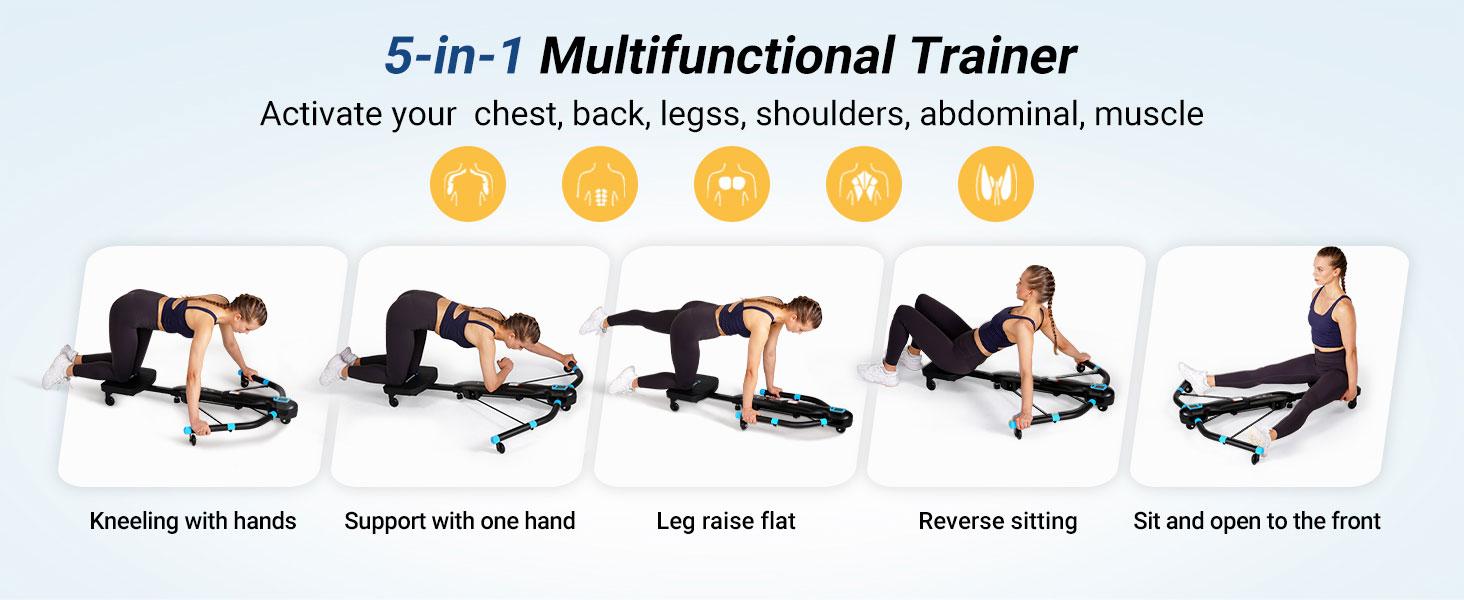 Merach Seated Ab Crunch & Core Trainer Machine, Dragonfly-Style Ab Machine with LED Display for Home Gym, Fitness Equipment for Belly & Full Core Workout, Rowing Machine, TikTokShopBlackFriday