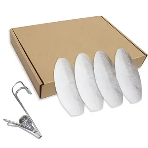3.5-4 Inch Natural Cuttlebone for Birds with Metal Clip - Pack of 4 Chew Accessory for Parakeets Cockatiels Parrots and Small to Medium Birds