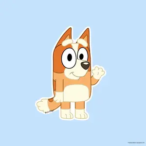 Bingo sticker, bluey