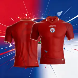 2026 Haiti  Blue White And Red Short Sleeve Soccer Jersey