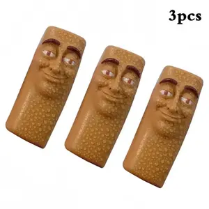 Gai Jianaashop 1-3 Pack Viral Italian Brainrot Squishy Toys, Tung Sahur Blowing Stress Relief Toy, Funny Meme Prank Party Gifts for Kids