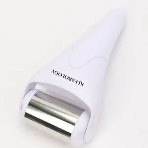Klearology Cold Roller for Skin Care - White Handle with Stainless Steel Roller for Gentle Exfoliation and Cooling