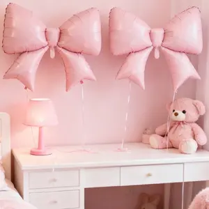 Bow Balloons, Giant Aluminum Foil Butterfly Bows, Perfect for Fun Birthday Parties, Single Party, Engagement, Wedding Anniversaries, Butterfly Balloon Decorations