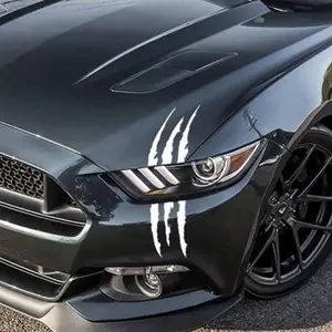 1pc reflective car stickers monster claw marks stripes stripes auto headlight decal dinosaur raptor scratches decoration Vehicle Exterior Decoration