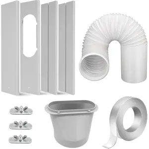Portable Air Conditioner Window Kit with 5.9" Exhaust Hose, Adjustable Universal Window Seal for AC Unit-