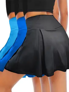 3-Piece Tennis Skirt Set  2024 Summer · Anti-Slip Design & Versatile Athleisure Style Sports Skort All Day Skort