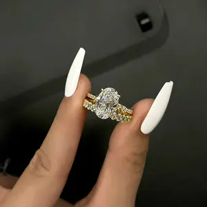 Maxine Exquisite 3.5ct Oval Cut Wedding Ring Set ,5A Cubic Zirconia Promise Ring, Bridal Set Rings,Anniversary Ring for Women