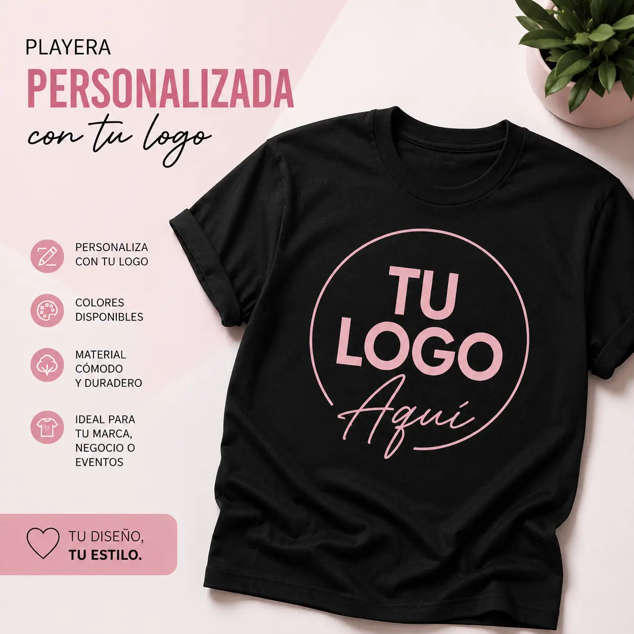 Personalized T-Shirt with Your Logo - Comfortable & Durable Material - Ideal for Brand, Business, or Events - Custom Design, Your Style